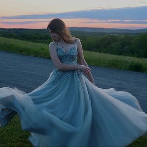 Prom dress for sale with real crystals